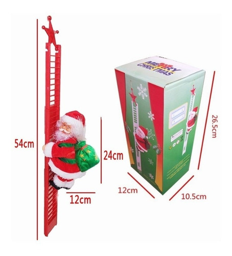 Imagen 7 de 7 de Papá Noel Sube La Escalera For Dar Regalos De Navidad A Los