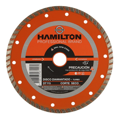 Disco Turbo Diamantado 115mm Dt115 Hamilton Corte Seco