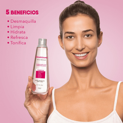 Cicatricure Agua Micelar Regular 5 Beneficios 400 Ml