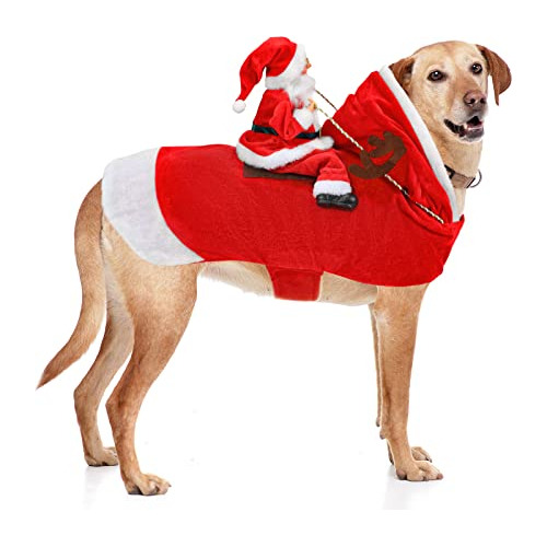 Bwogue - Ropa De Navidad Para Mascotas, Disfraz De Papá Noel