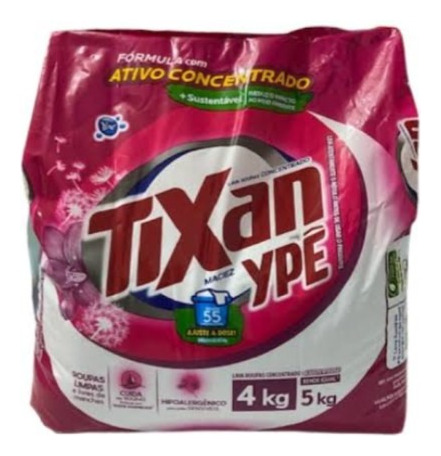Lava Roupas Tixan Ypê Maciez Em Pó 4kg Cada Com 4 Und