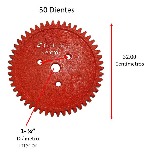 Imagen 4 de 5 de Polea O Plato Dentado Compatible Para Revolvedora De Concret
