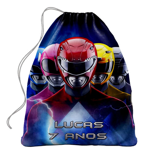 15 Sacolinhas Surpresa Power Rangers 20cmx15cm