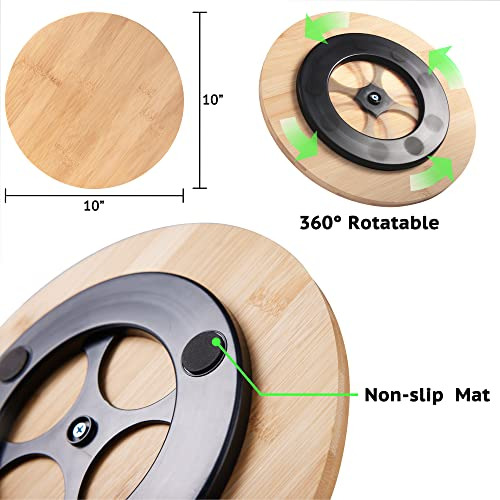 Organizador Giratorio De Bambú De 10 Pulgadas Lazy Susan Par