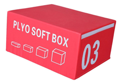 Caja De Salto Pliométrica Multifuncional De Rojo 45cm Alto
