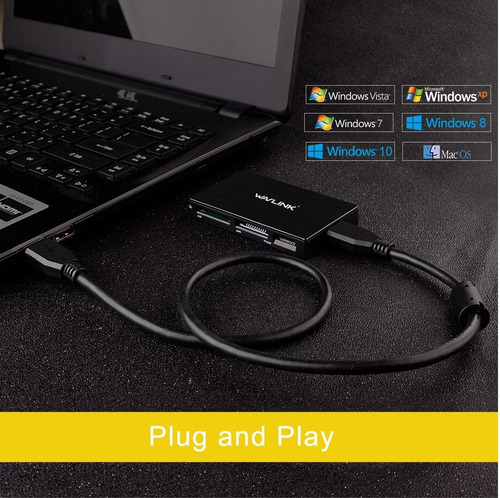 Imagem 5 de 5 de Multi Leitor Cartão Memoria Usb 3.0 / 5gbp/s | No Brasil |