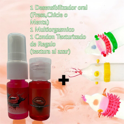 Desensibilizador Oral + Multiorgásmico + Condon Texturizado