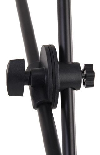 Soporte Pedestal Base De Micrófono Doble De Metal, Negro