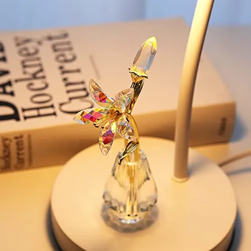Ramo De Lirios De Cristal Con Florero - Figura De Colección