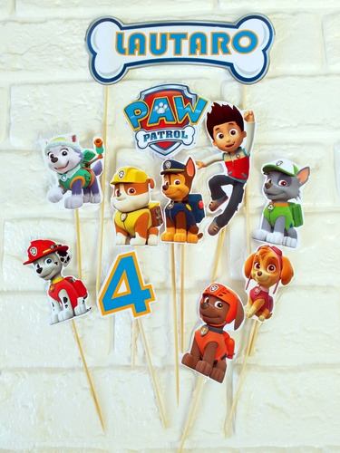 Imagen 5 de 6 de Caketopper Patrulla Canina Torta Personalizado Cumpleaños