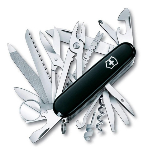 Victorinox Navaja De Bolsillo Swiss Champ, 33 Usos Color Negro