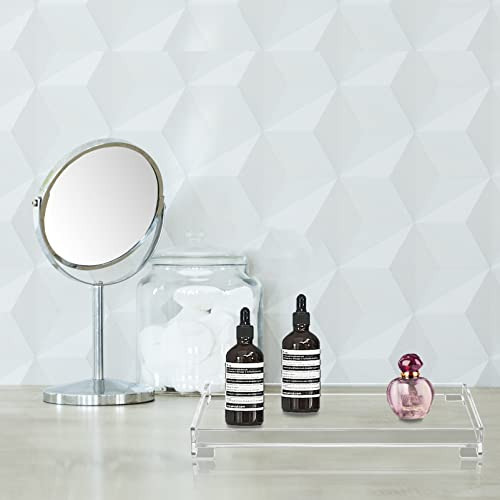Bandeja De Almacenamiento Rectangular De Acrílico Para Baño