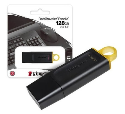 Imagen 2 de 6 de Pendrive Kingston 128gb Usb 3.2 Data Traveler 3m Gntia