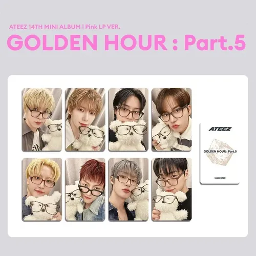 Kit 32 Cartões Fotográficos Ateez Álbum Golden Hour Part.5