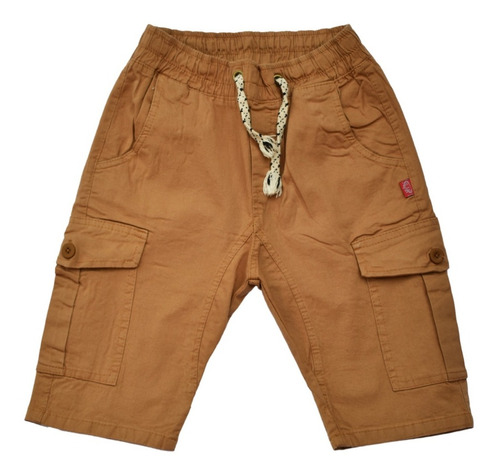 Pantalon Bermuda Short Cargo Gabardina Hombres