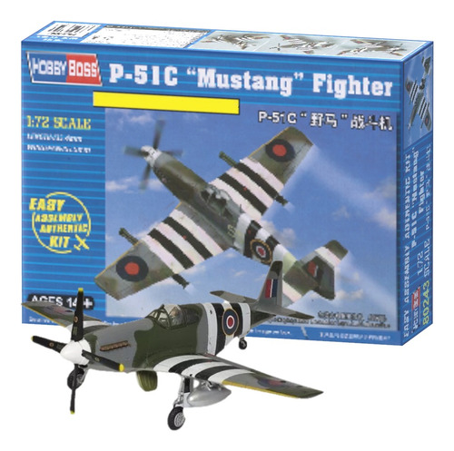 Avião P-51c Mustang Fighter - 1/72 - Kit Hobby Boss 80243