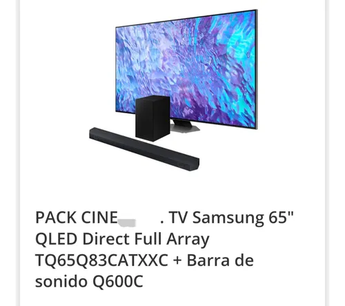 comprar  Samsung 65 Array Qled 4k Nuevo En Su Caja Y Barra Sonido 