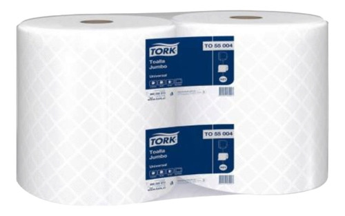 Toalla Papel Tork Jumbo Universal 2×250 Metros H/s Cod 55004