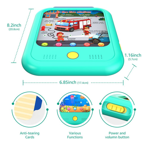 Tableta Didáctica Qiaojoy Para Niños De 2 A 5 Años Con Tarje