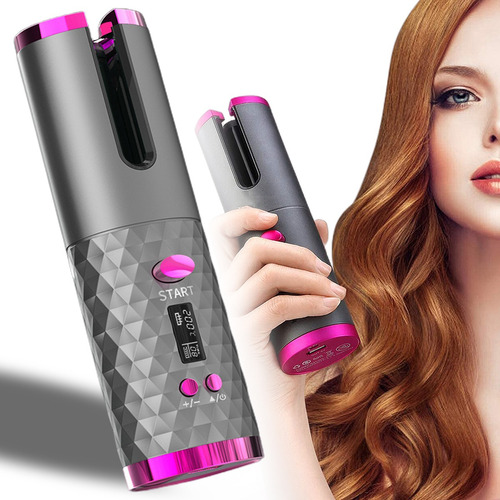 Rizadora Para Cabello Lcd Automática Inalámbrica Cerámica