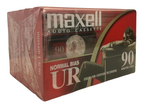 Audio Cassette Maxell Ur90 Normal Bias Paquete 5 Piezas