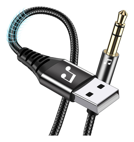 Boiot Adaptador Usb De 10 Pies A Conector De Audio Trs De 0.