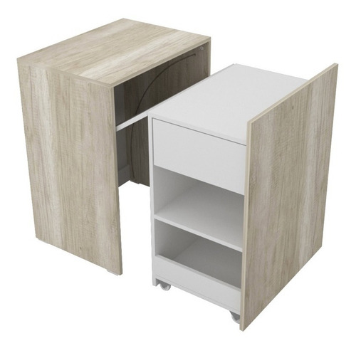 Imagen 4 de 6 de Escritorio Con Cajones Mesa Plegable Multiuso Texturado 5004