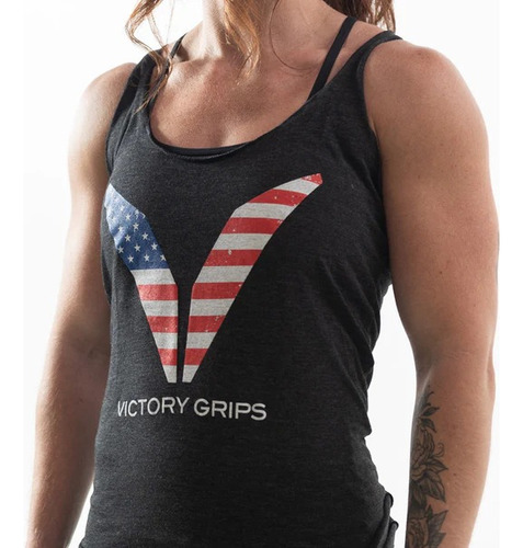 Musculosa Victory Grips Mujer Women's Usa Flag Gym Crossfit