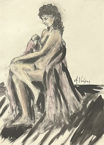 A. Volpi, Técnica Mista, 41x30cm Med Internas Jv9 Ll (Usado)