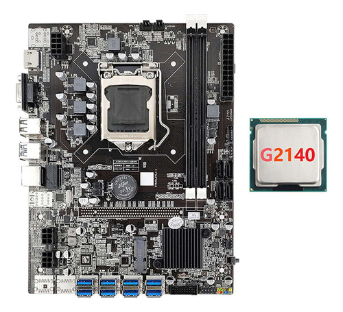 Placa Madre B75 8usb Eth Mining 8xusb+g2140 Cpu Lga1155 Ddr3