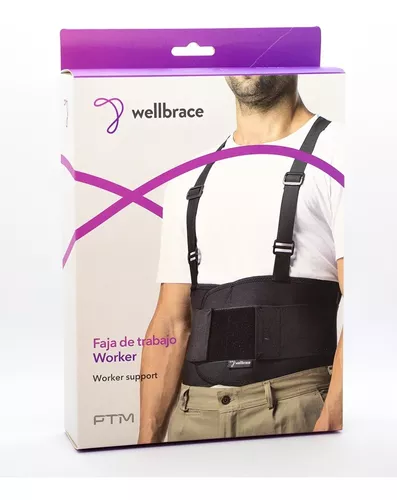 Faja Elástica Con Tirantes Protección Lumbar Uso Rudo