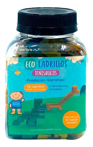 Imagen 3 de 5 de Eco Ladrillos - 2 Dinosaurios 74 Pz - Fundacion Garrahan