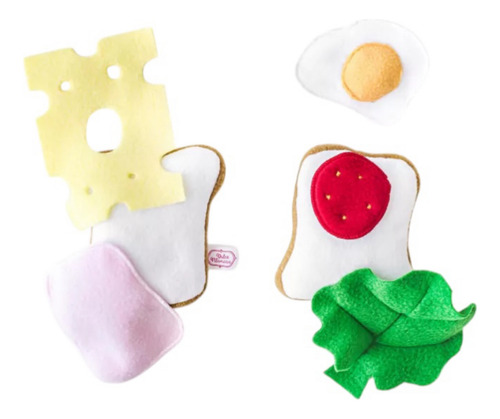 Kit Comidas De Tela Juguete Vs Modelos Cocina - Olivetta Sandwich Pan Lactal