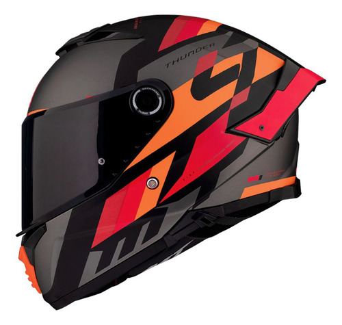 Capacete Mt Thunder 4 Ergo B15 Fosco Vermelho Nf Promoção