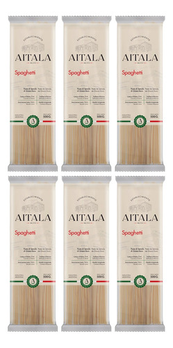 Fideos Aitala Spaghetti X500gr Pack X6