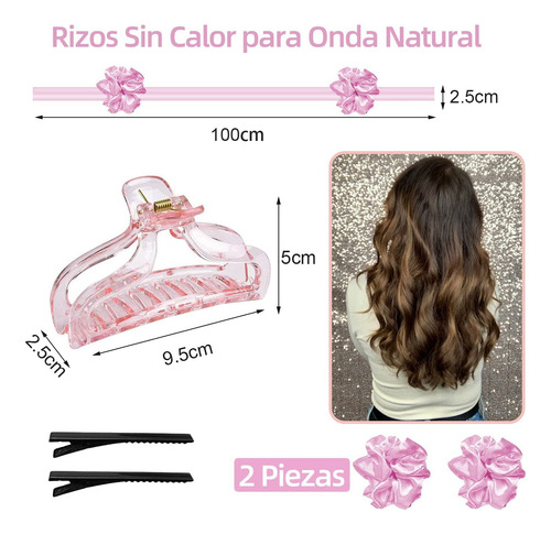 Rizos Sin Calor Cabello Largo, Rizador De Cabello Sin Calor