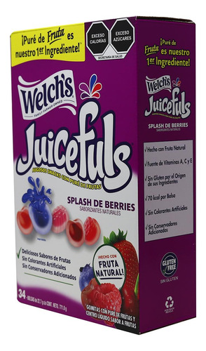 Welch S Gomitas Splash Berries Juicefuls 34 Bolsas De 22.7g
