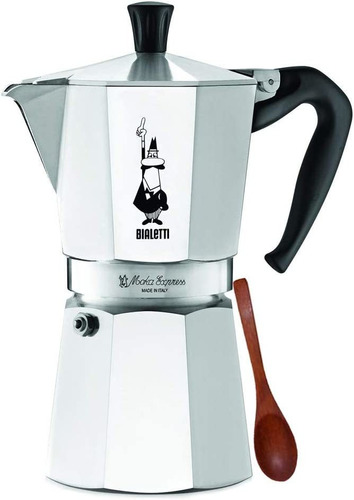 Cafetera Bialetti Moka Express, Cap 9 Tazas, Con Cuchara