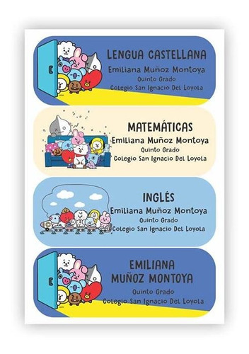 Stickers Personalizados Para Útiles Escolares