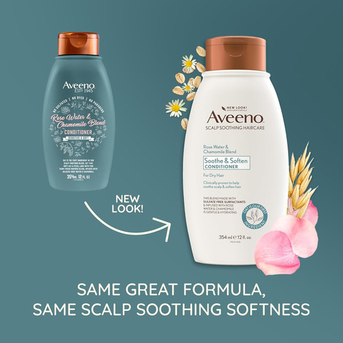 Aveeno - ChampĂș Con Mezcla De Agua De Rosas Y Manzanilla, Ac