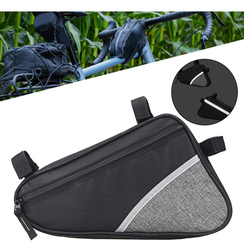 Bolsa Para Cuadro De Bicicleta, Bolsa Para Tubo, Gris