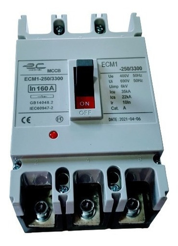 Breaker Interruptor Industrial De Caja Moldeada 160 Amperios