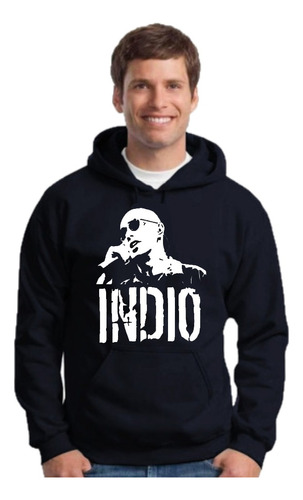 Buzo Negro Indio Solari - Canguro - Hoodie - Unisex 