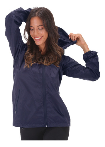 Campera Impermeable Rompevientos De Mujer Capucha Lluvia