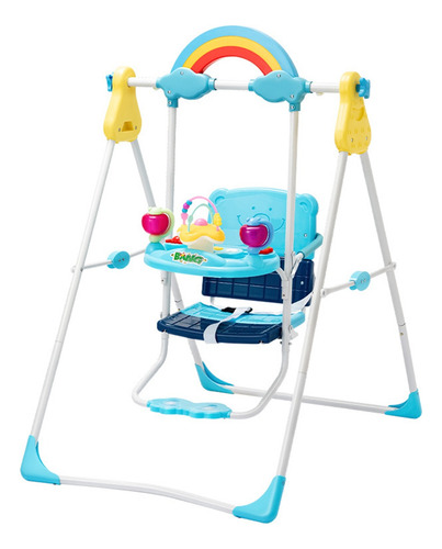 Mecedoras Y Columpios Bebés Músicajuguetes Plegable Silla Azul Otro