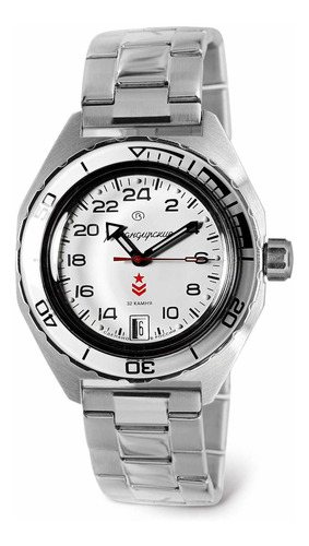 Reloj Hombre Vostok 650546-std- Automático Pulso Plateado En