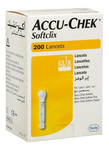 Accu Chek Softclix Lancetas Para Punzador 2 Cajas Con 200 
