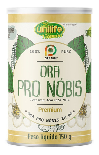Ora Pro Nóbis Farinha Unilife Orapronobis Pronobis Pó 150g 