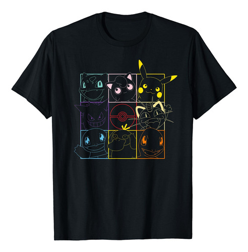 Pokemon Siluetas, Pokebola, Playera Estilo Anime