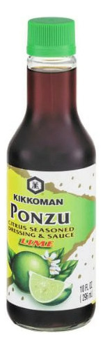 Ponzu Lime Kikkoman Soya Con Limón Kosher Botella De 296 Ml.